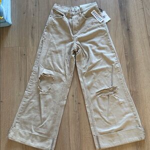 BDG taupe Distressed skater baggy jean 26